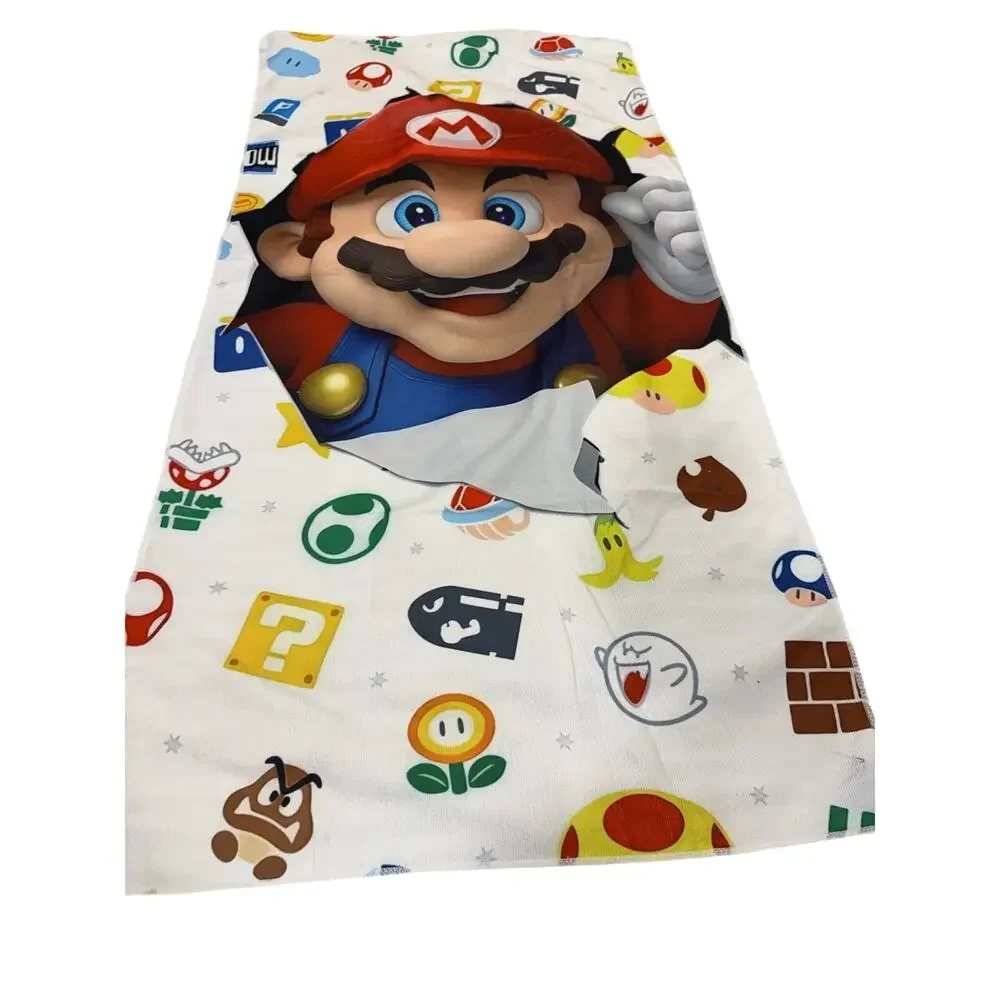 Mario Bros colorful beach towel